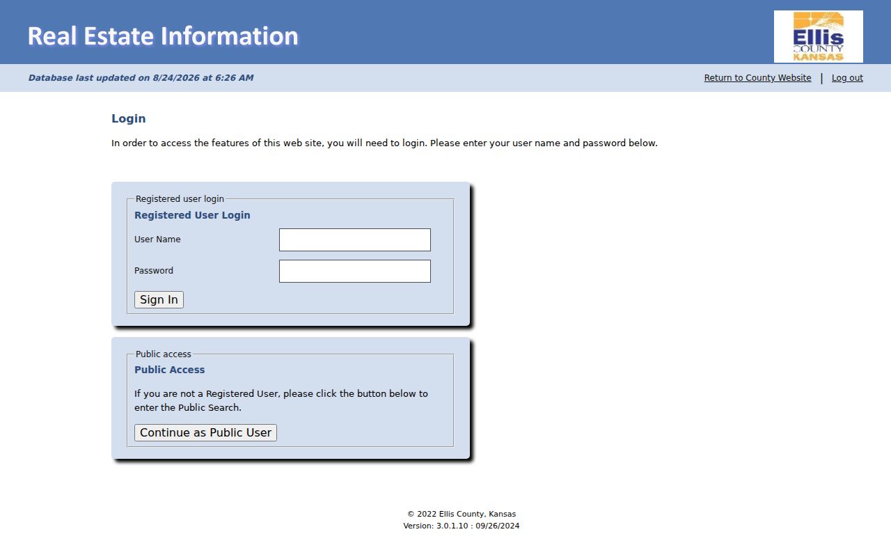 Ellis County Appraiser Public Access for Hays