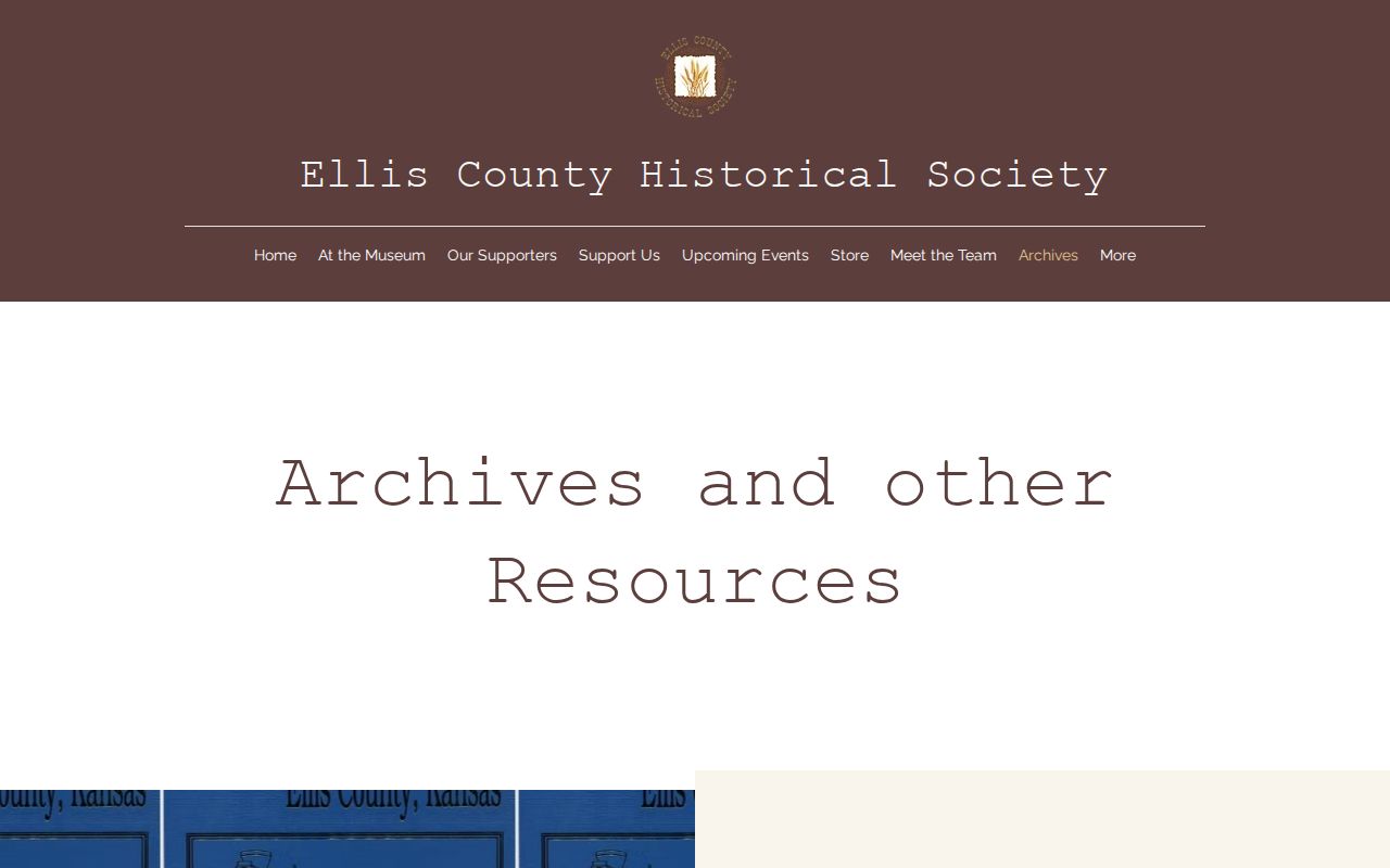 Ellis County Historical Society Hays archive inventory