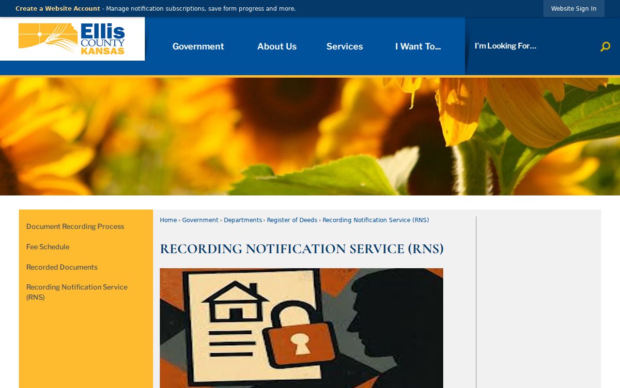Ellis County Recording Notification Service