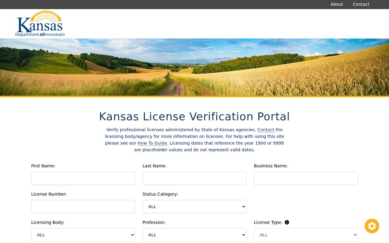 Kansas professional license verification search for Hays name checks